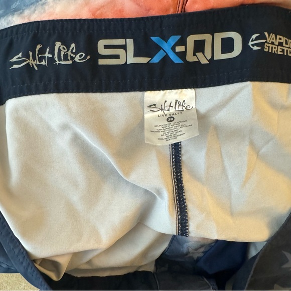 SALT LIFE Ameriskinz Boardshorts Side Pocket Anti-Rash Vapor Stretch Men’s 38 - Picture 6 of 8